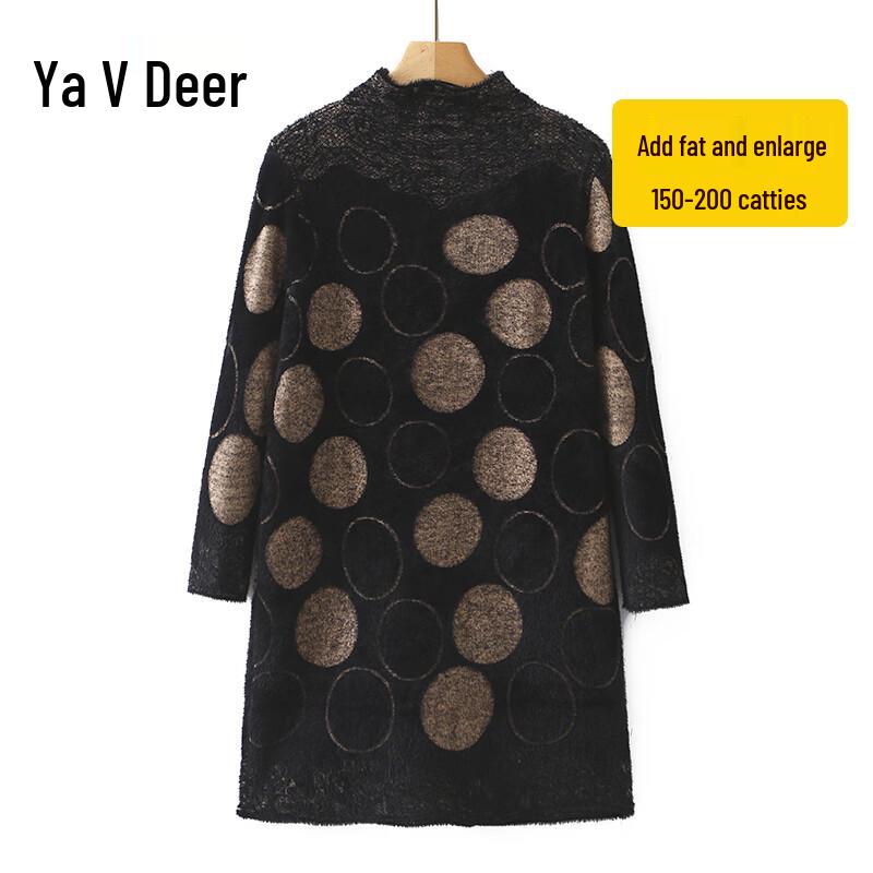 

Yalu Plus Size Women s Mid-Length Knit Sweater Dress 7XL