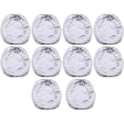 Alufolie-Schalen Aluminiumfolie-Schalen zum Backen Verwendung 10 Stück Silber Einweg-Set weniger