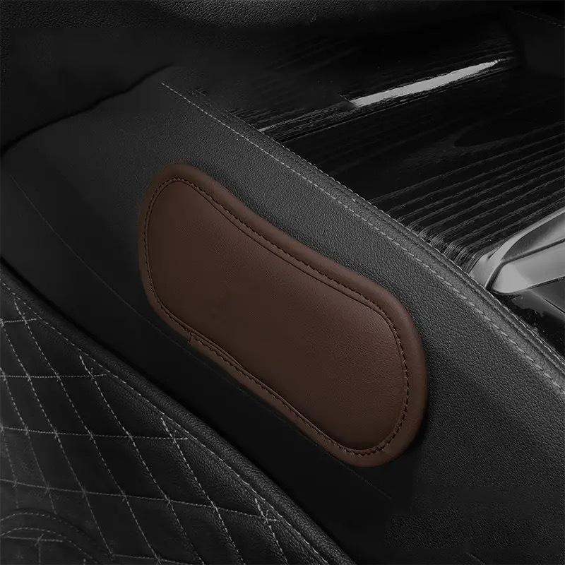 Leather Car Leg Cushion Elastic Memory Foam Knee Pad Car Pillow Cushion Armrest Pad Universal Thigh Support Accessories
