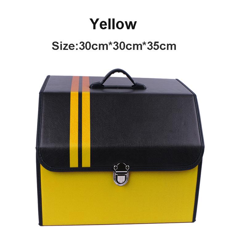 O SHI CAR Organizer Pu Leather Storage Bag Pp Board Collapsible Organizer In the Auto Customized Logo Waterproof Storage