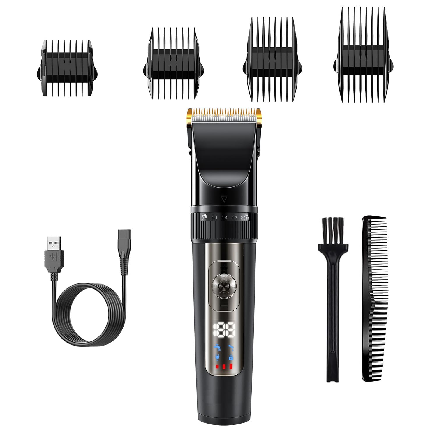 

Nixies Electric Hair LCD 5 Levels Adjustable Cutting For Home Commercial For Ultra Low IPX7 For Automatic Compatible with Clipper, Display, Height,