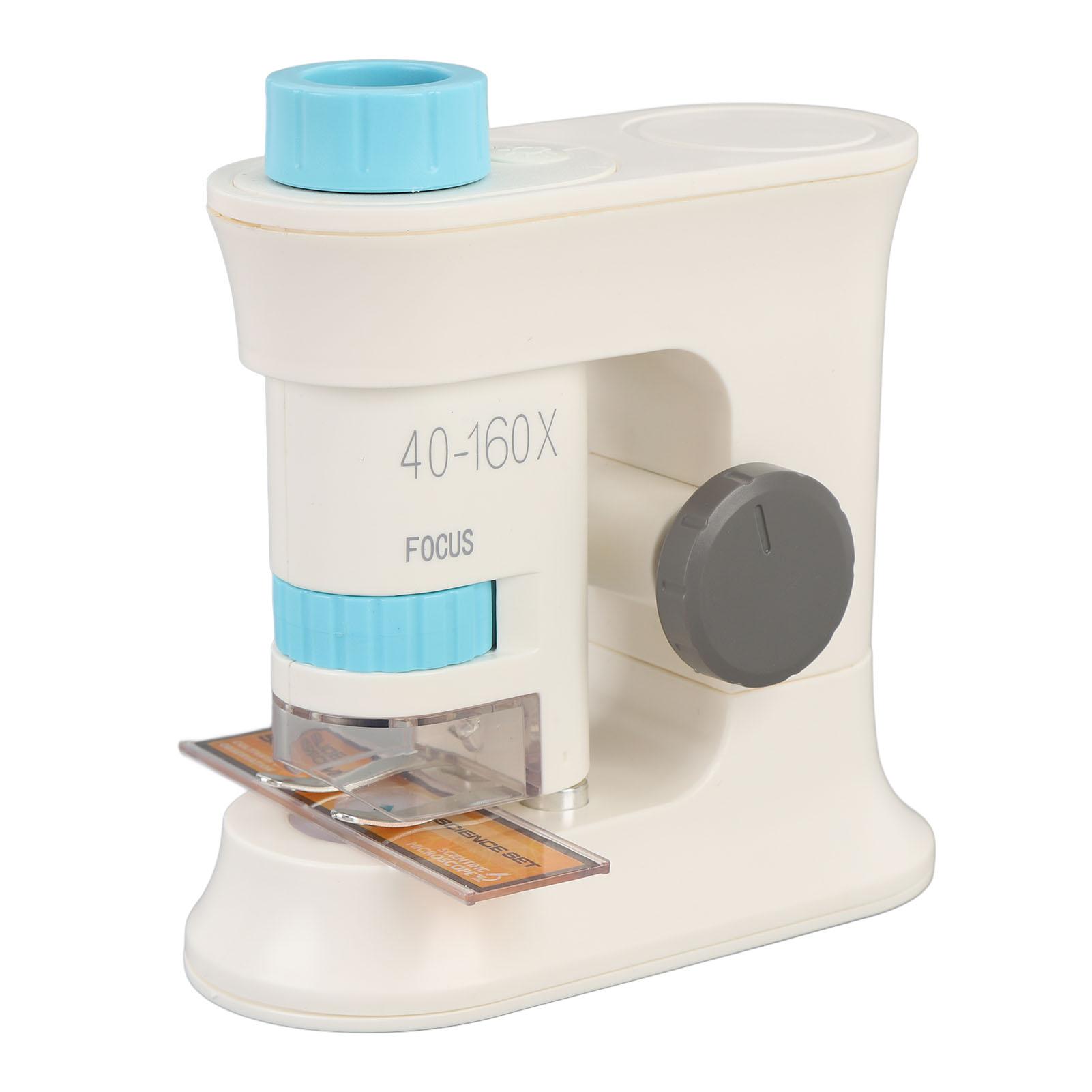 

Kids Microscope 40-160X Intelligent Magnetic Induction Portable Handheld Microscope with Light синій