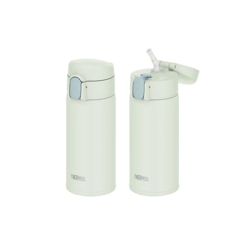 Thermos Vacuum Insulated Straw Bottle, 360ml, Light Green, Keeps Drinks Cold Only, FKA-350 LTG