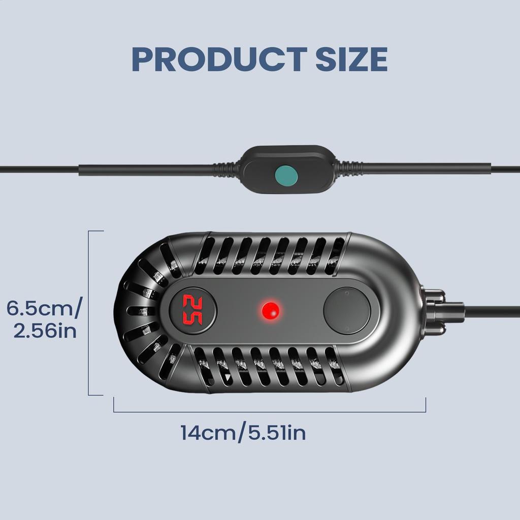 Aquarium Water Heater Submersible Constant Temperature Heating Device Electric Aquarium Heater For Home Office Apartment