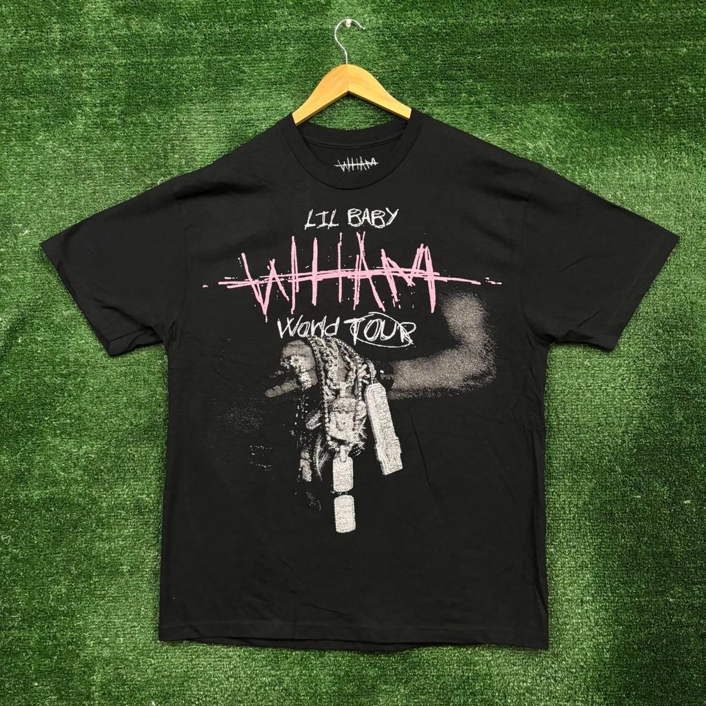 T-shirt Hip-Hop Lil Baby Wham World Tour Taglia Extra Large