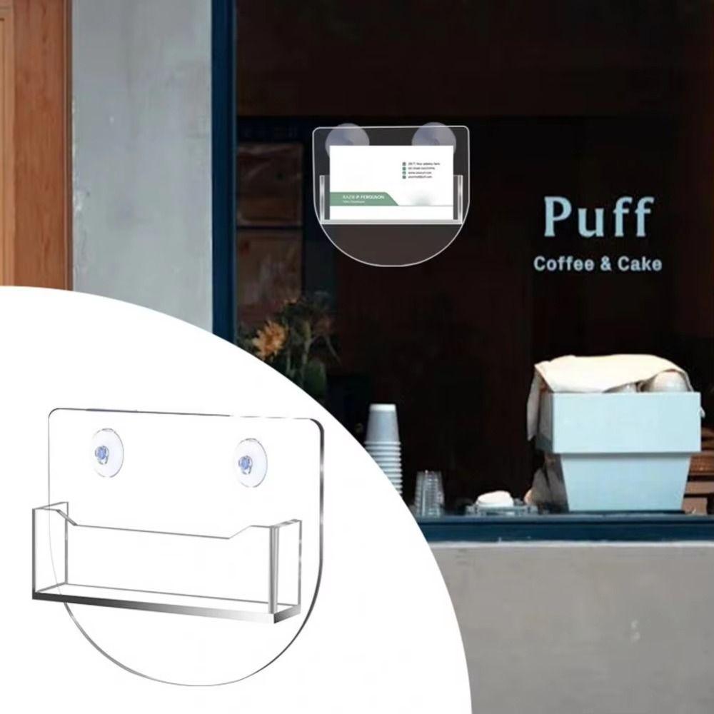Window Mount Business Card Holder Suction Cups Business Card Box  Commercial Buildings