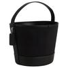 Coach 19 Halloween-Katzen-Design Canvas und Glattleder Eimer Tasche Unisex-Taschen Schwarz CCE04-LHBLK