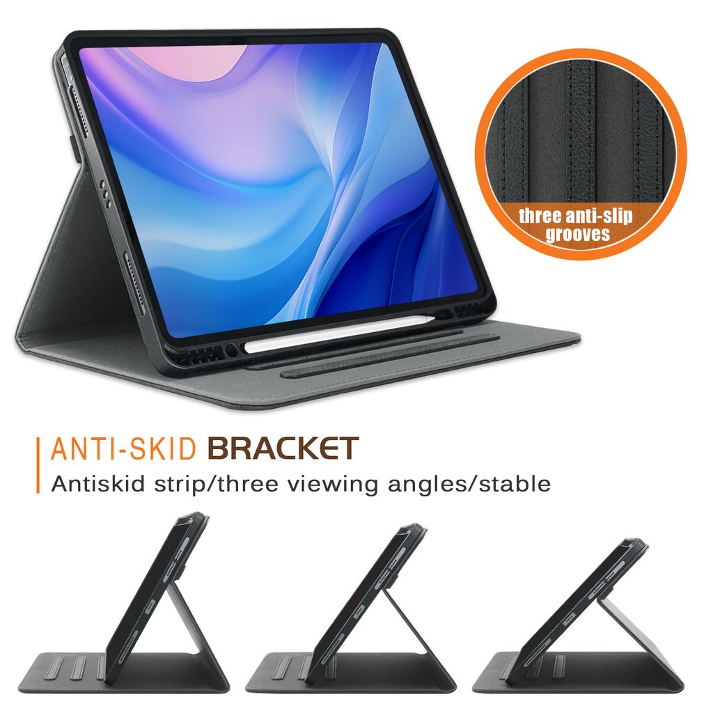 Für iPad Air 13 (2025)/(2024)/Pro 13 (2024)/Pro 12.9 (2022)/(2021)/(2020)/(2018) Ledertasche für Tablets