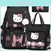 Hello Kitty Schülerrucksack-Set Aus Nylonmaterial Für Schule Und Teenager