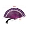 Silk Cloth Color Changing Folding Fan Bamboo Material Dance Fan Elegant Handicraft Fan  Summer Use