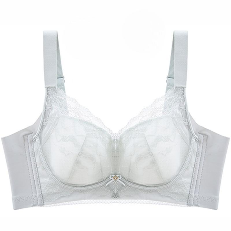 

Women s Summer Thin Style Gathers Breathable Anti Droop Side Retraction Pair Breast Adjustment Underwear 42/95BC світло-зелений колір