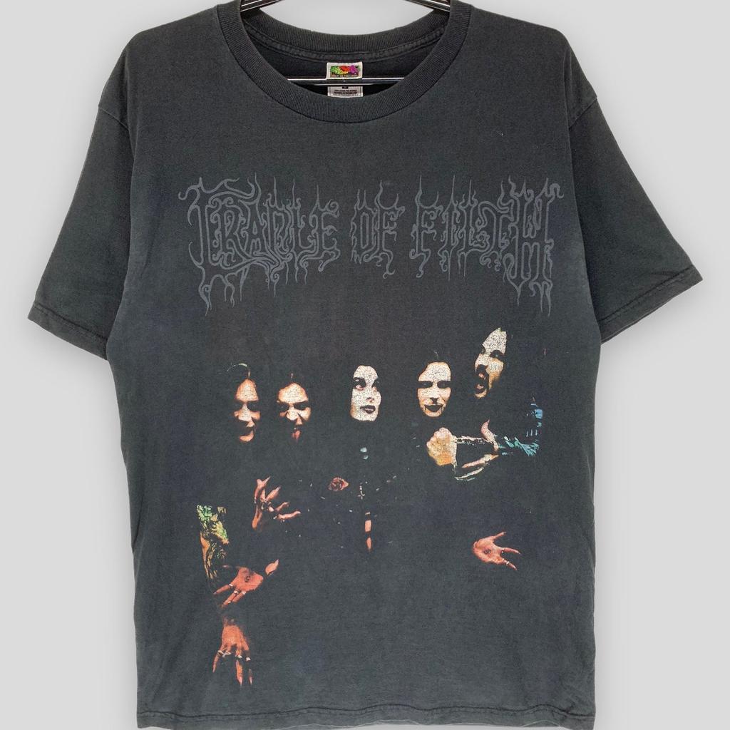 Vintage 90s cradle of filth death no strings attached T-Shirt collectible extreme metal concert tour vintage band tee black Large