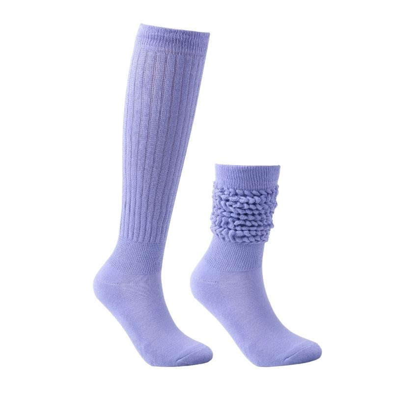 Women Calf Socks, Middle Tube Solid Color Crew Socks Colorful Mid-length Stockings Fashion Socks for Women