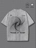 Men's Ultra-Soft Washed Abstract Line Print T-Shirt, Breathable Crew Neck Short Sleeve, Summer Skin-Friendly Style