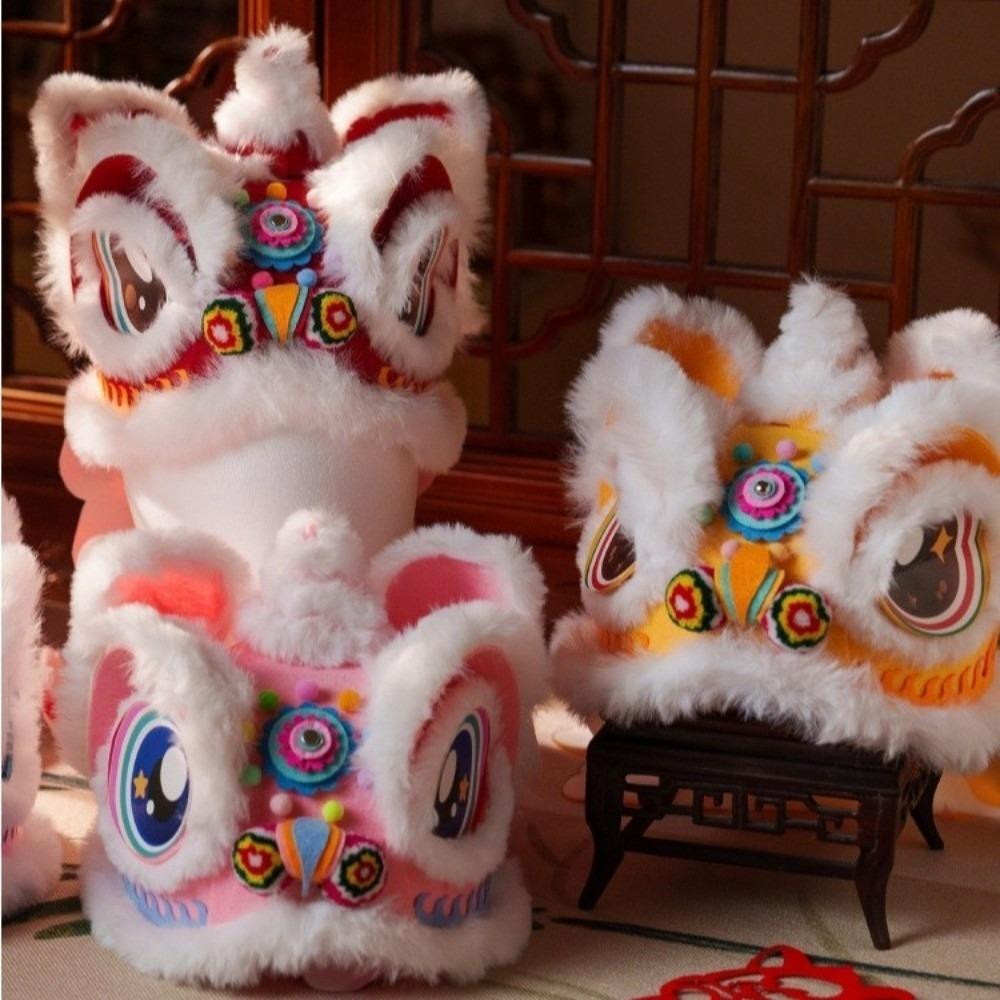 Plush Handmade Headwear DIY Material Package Headwear Props New Lion Dance Hat Festival Atmosphere