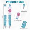 6Pcs Beadable Pens Bulk, Glitter Ballpoint DIY Beads Diamond Pens Beadable Items Making Kit Beads Supplies Bling Pen, Cute Pencils for DIY Making