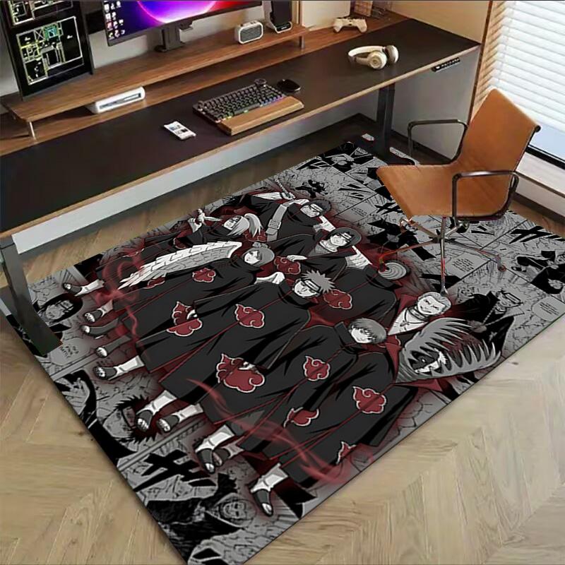 1pc Akatsuki Members Collage Carpet for Playroom Bedroom Living Room Sofa Home Decor,kids Game Area Rug Non-slip Floor Mat Y723123