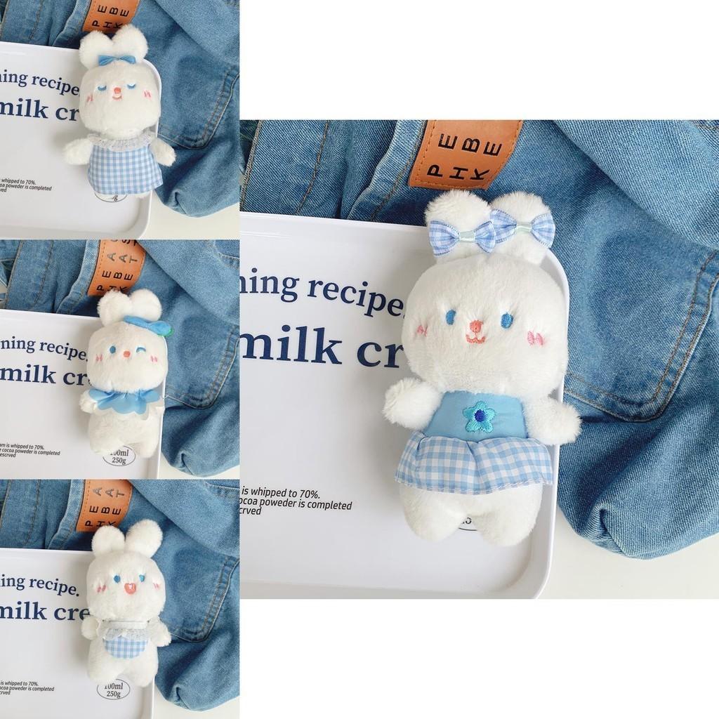 Adorable Blueberry Bunny Plush Toy With Lace Apron Soft Stuffed Animal Doll