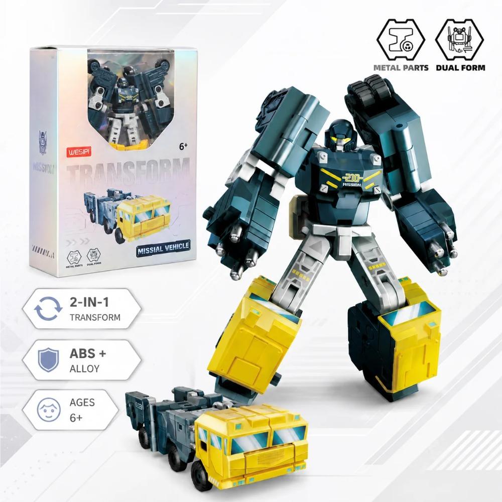 Missile Vehicle Transforming Robot Toy W100-3 72PCS ABS Alloy Dual Form Military Mecha Model with Box English Version