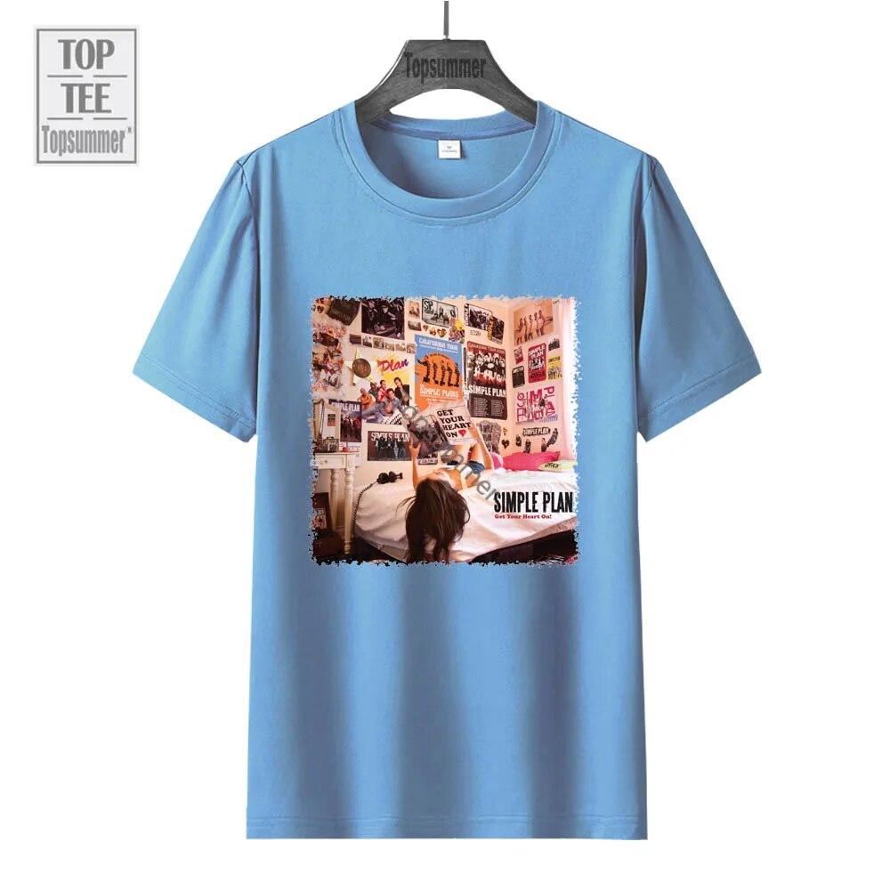 Ge allt! Album T-shirt Simple Plan Turné T-shirt Tonåringar Sommarmode Oversized T-shirts Pojke Flicka Grafiska Tryck T-shirts