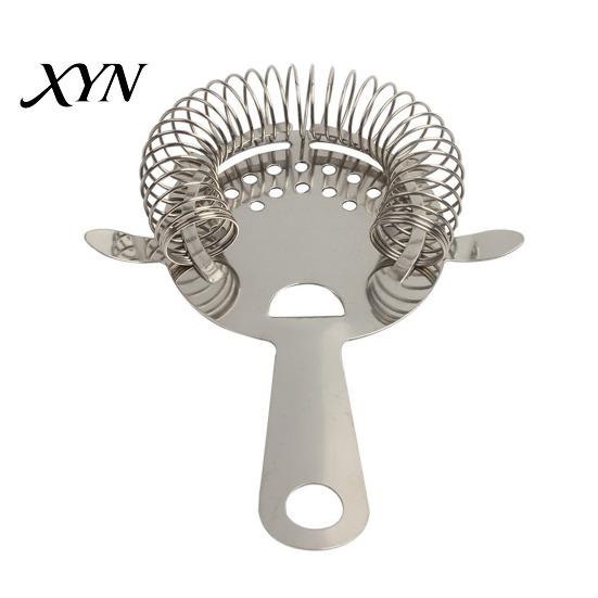 Professional Bartender Strainer Cocktail Strainer, Stainless Steel Bar 4 Prong with High Bartending Tools Density Spring, Drink for Bartenders