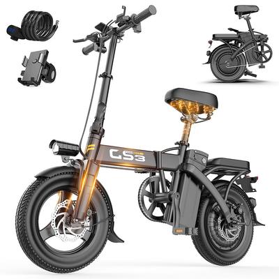 Toofly GS3 Adult City Flodabe Electric Bicycle 250W Motor 48V15AH Battery E-bike High Carbon Steel 14 Inch Road Tires Urban Commuting Electric Bike