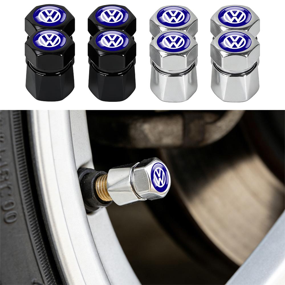 4Pcs Car Wheel Tire Valve Stem Caps Dust Covers For Volkswagen Polo GIT Sharan Golf Scirocco Touran U2 Touareg Tiguan Jetta Tcross