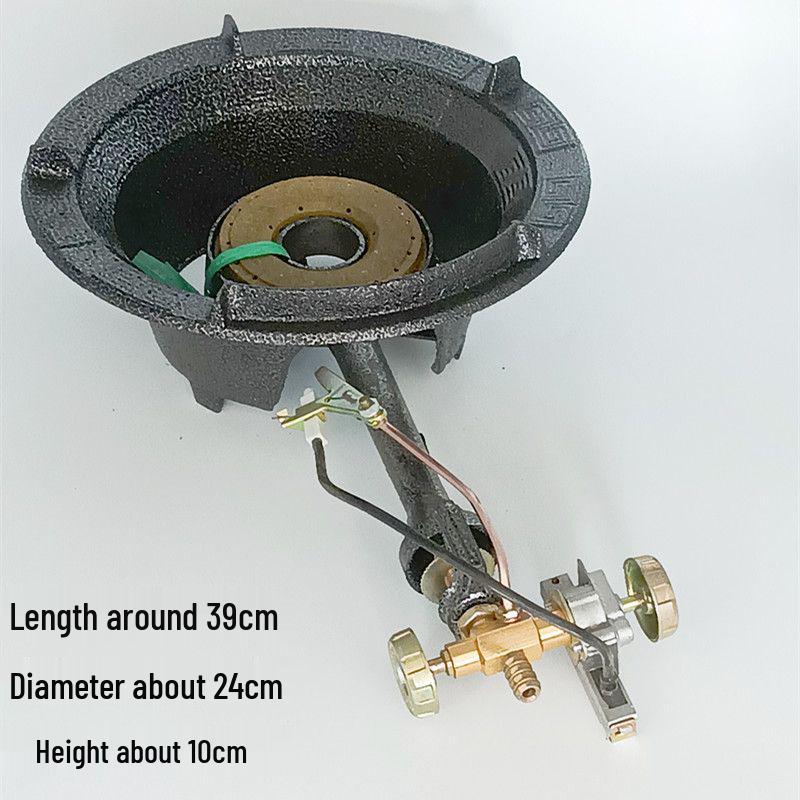 Heavy-Duty Commercial Cast Iron Wok Burner Head with High-Pressure Flame