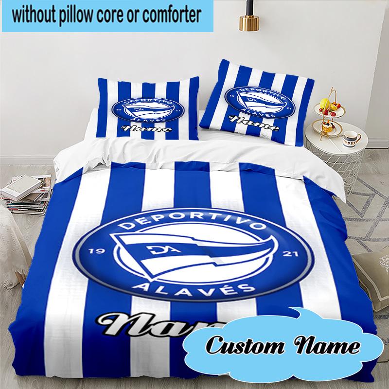 3PCS Custom Name Deportivo Fan Gear Bedding Set, Including 1pc Duvet Cover And 2pcs Pillowcases, Suitable for dorms and bedrooms Gift