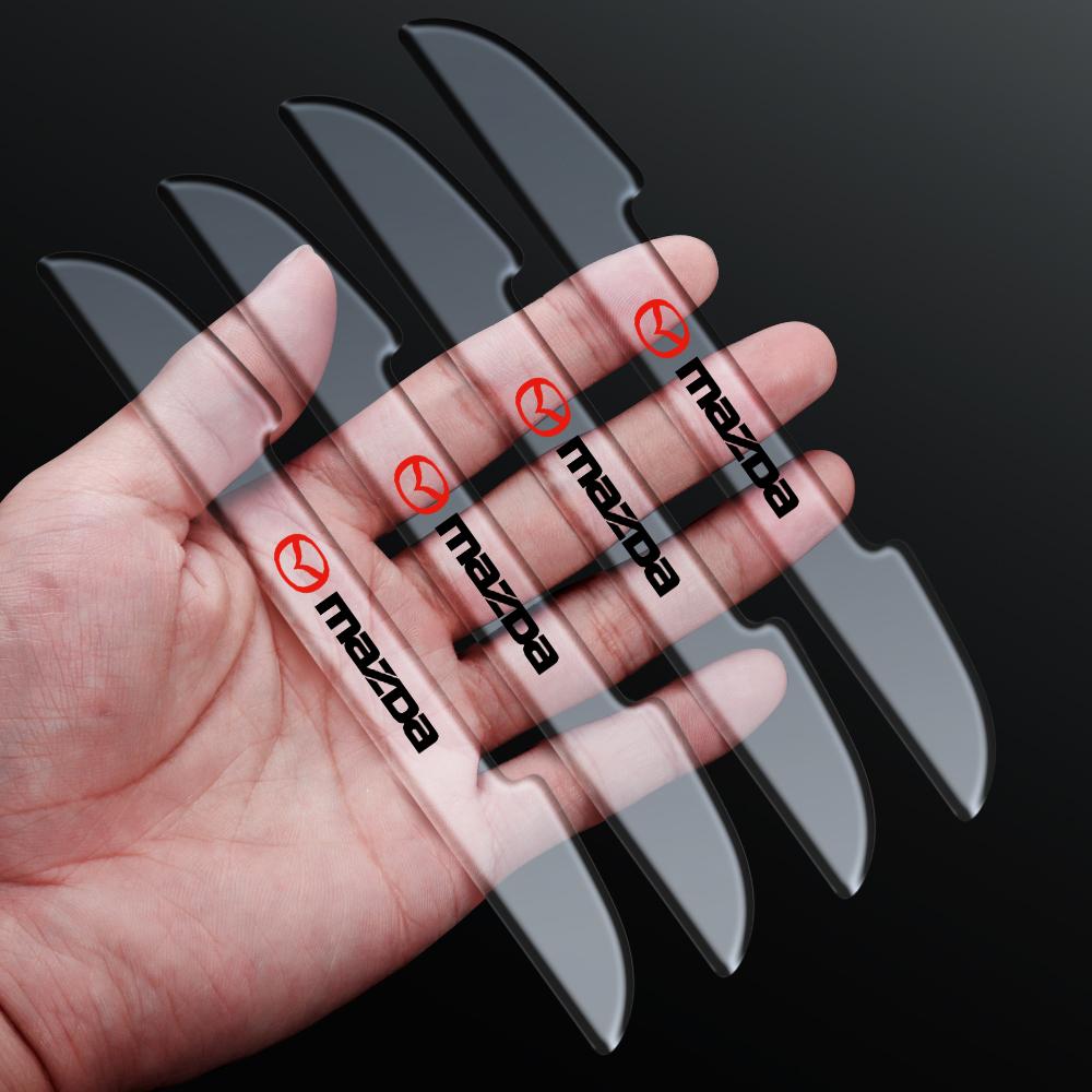 4Pcs PVC Car Door Rearview Mirror Anti-collision Protective Stickers For Mazda 3 6 MPS CX8 CX3 CX5 Atenza Axela Demio MS ca1