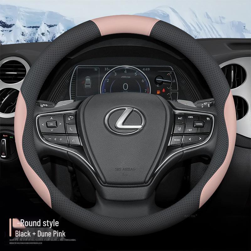 Fits 2016-2025 Lexus RX Genuine Leather Steering Wheel Cover for 300/350h/500h