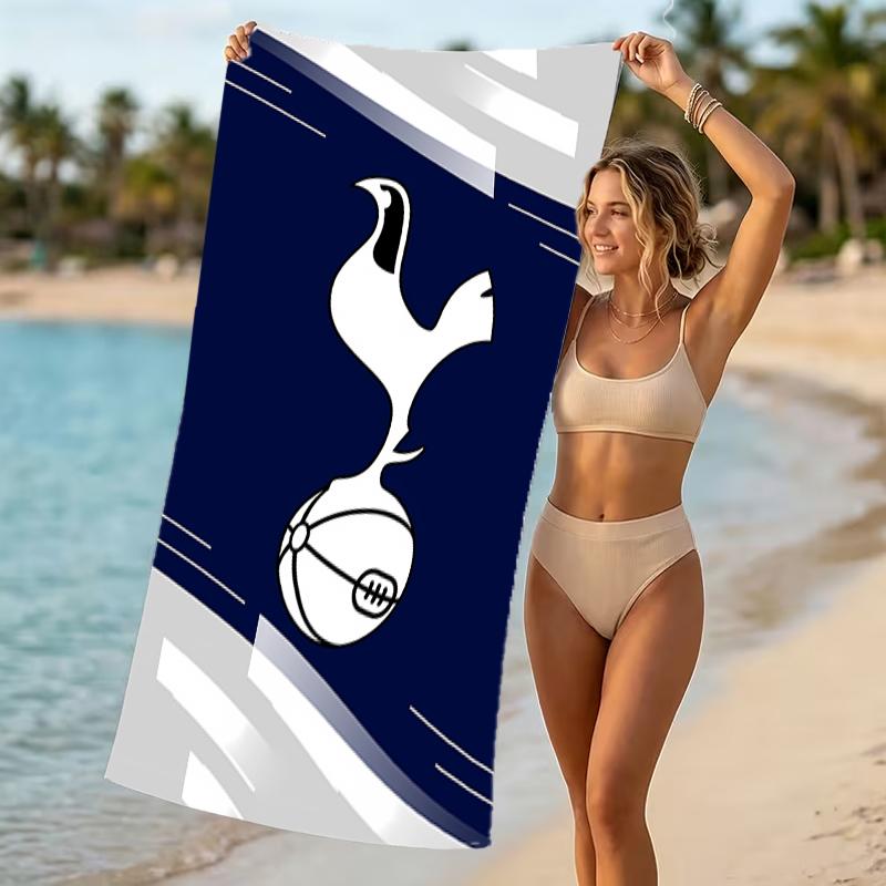 Beach Towel with Tottenham Hotspur F.C Pattern - soft,absorbent,machine washable Lightweight&Modern,swimming,Travel Essentials