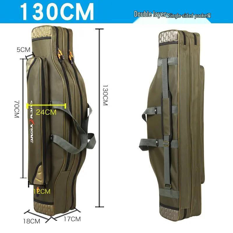 Large Wear-Resistant Fishing Bag, Two or Three Layers, 80-130 cm, Free Shipping