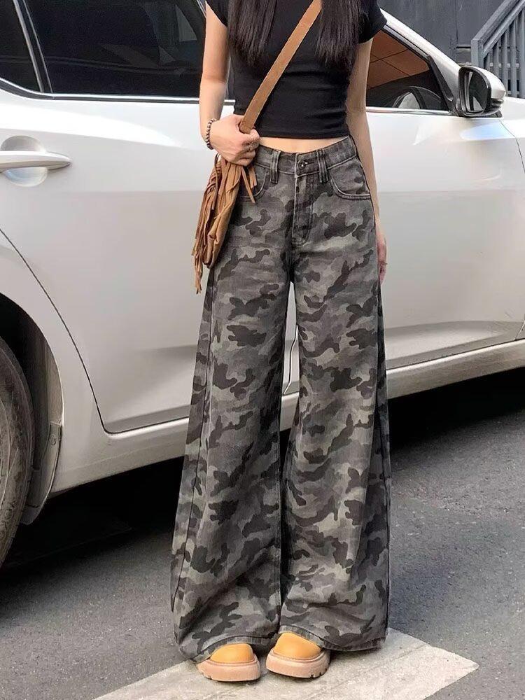 

2024 Ретро Американський Камуфляж Штани Максі Повсякденні Багатокишенькові Слім Робочі Large камуфляжний