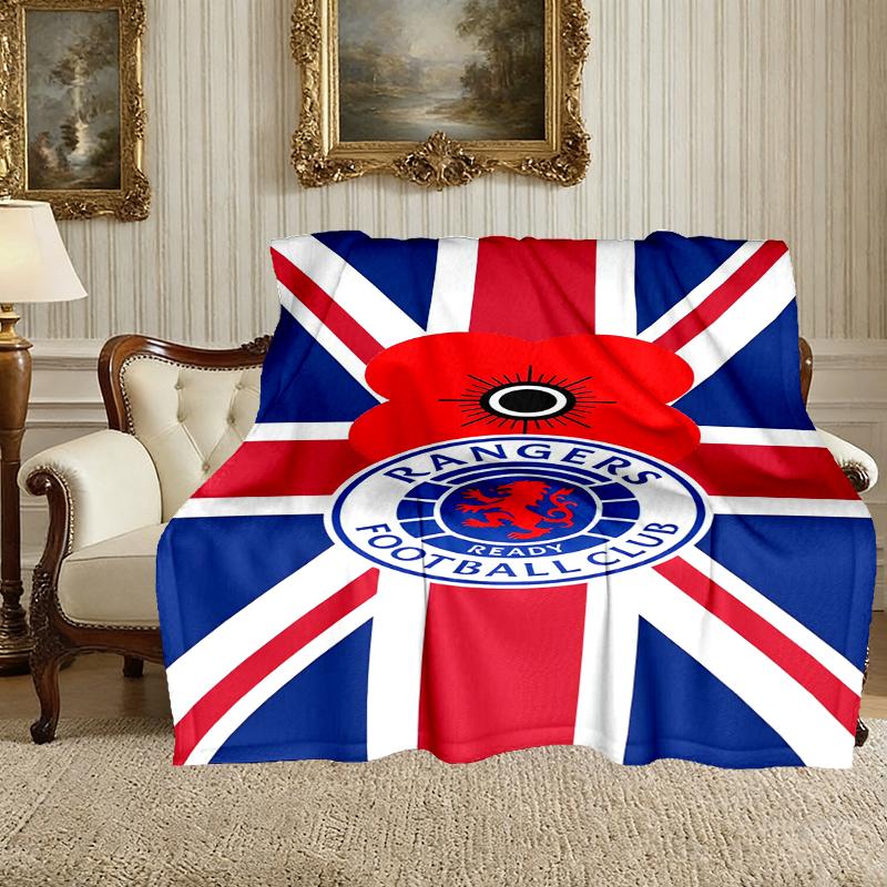 1pc Rangers FC Blanket, Cozy Printed Throw Blanket, A Heartfelt Gift for Your Family and Friends
