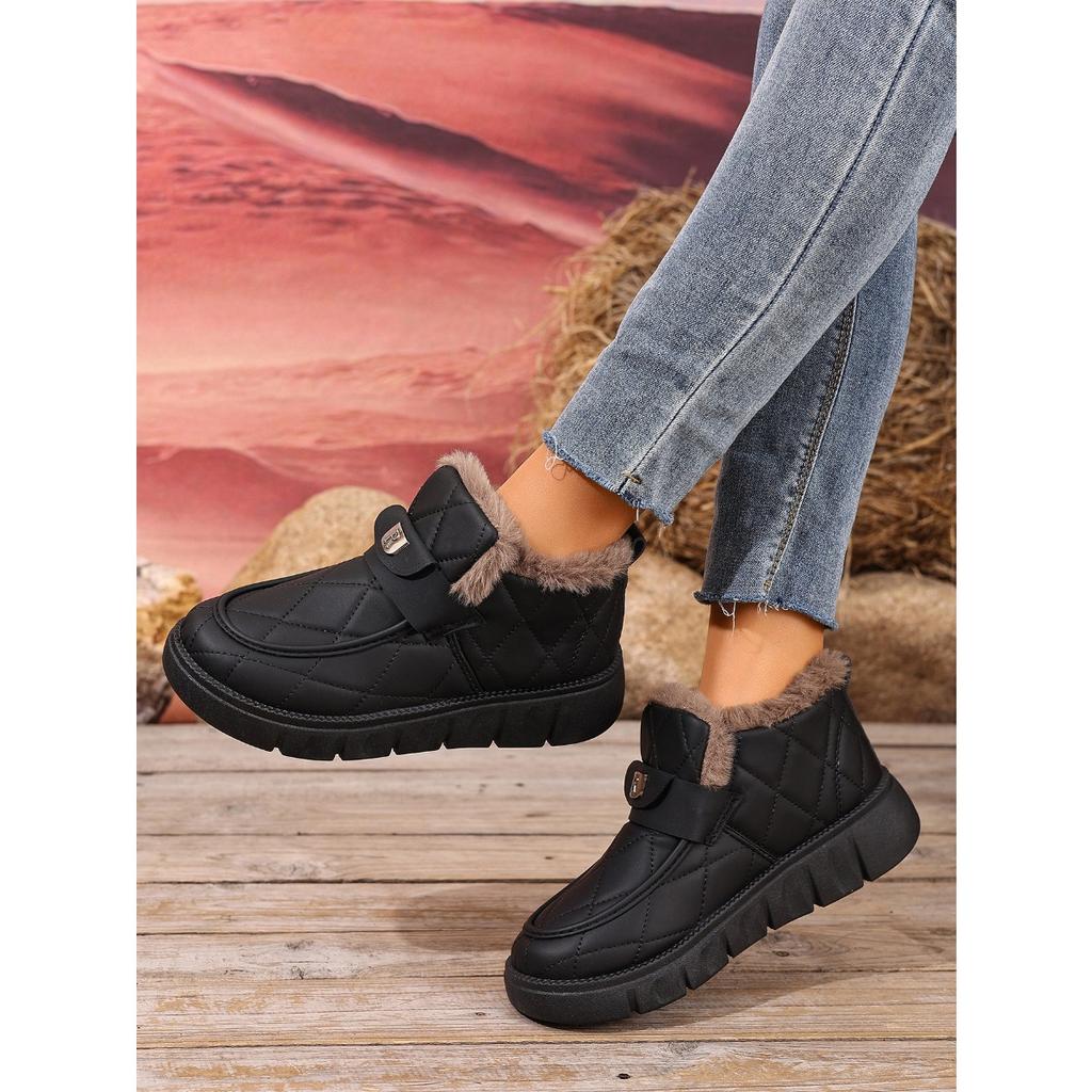 Snow Boots, Cotton Shoes, Winter New Style, Soft Sole with Thick Velvet, Warm and Fashionable, Versatile Cotton Boots