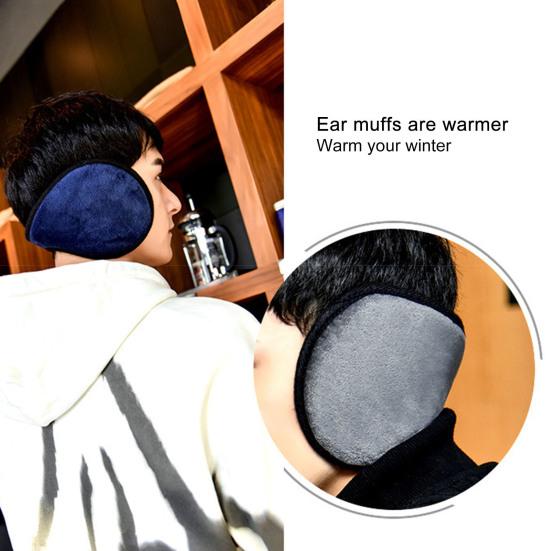 Men Ear Covers Thicken Plush Collapsible Highly Warm Ear Warmers for Outdoor