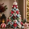 Vintage Stil DIY gesteppter Weihnachtsbaum Bausatz Handarbeit Anfängerfreundlich 3D Tisch-Weihnachts-Nähset Weihnachtsmann Mädchen