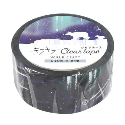 World Craft Masking Parıltılı Şeffaf Gökkuşağı Aurora 20mm Yıldızlı Bant, Bant, Folyo, Geniş, Gökyüzü, KCT20-024