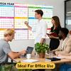 Large 2026-2027 Wall Calendar Dry Erase,MoShining,Yearly Planner 2026-2027,Big Class Calendar,48x32 inch Watercolor Poster Folded,Sturdy Paper Office