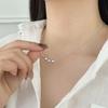 Sterling Silver S925 Women's Necklace with Simple Round Bead Pendant