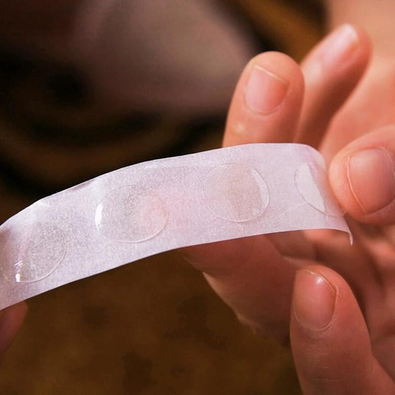 100 bodů/role Samolepky na knoty svíček 13 mm Oboustranné lepicí samolepky Páska na balónky Odnímatelné DIY Výroba svíček