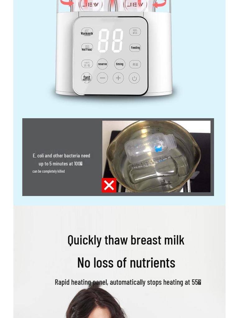 Multifunktionaler intelligenter Milchwärmer & Sterilisator mit konstanter Temperaturregelung