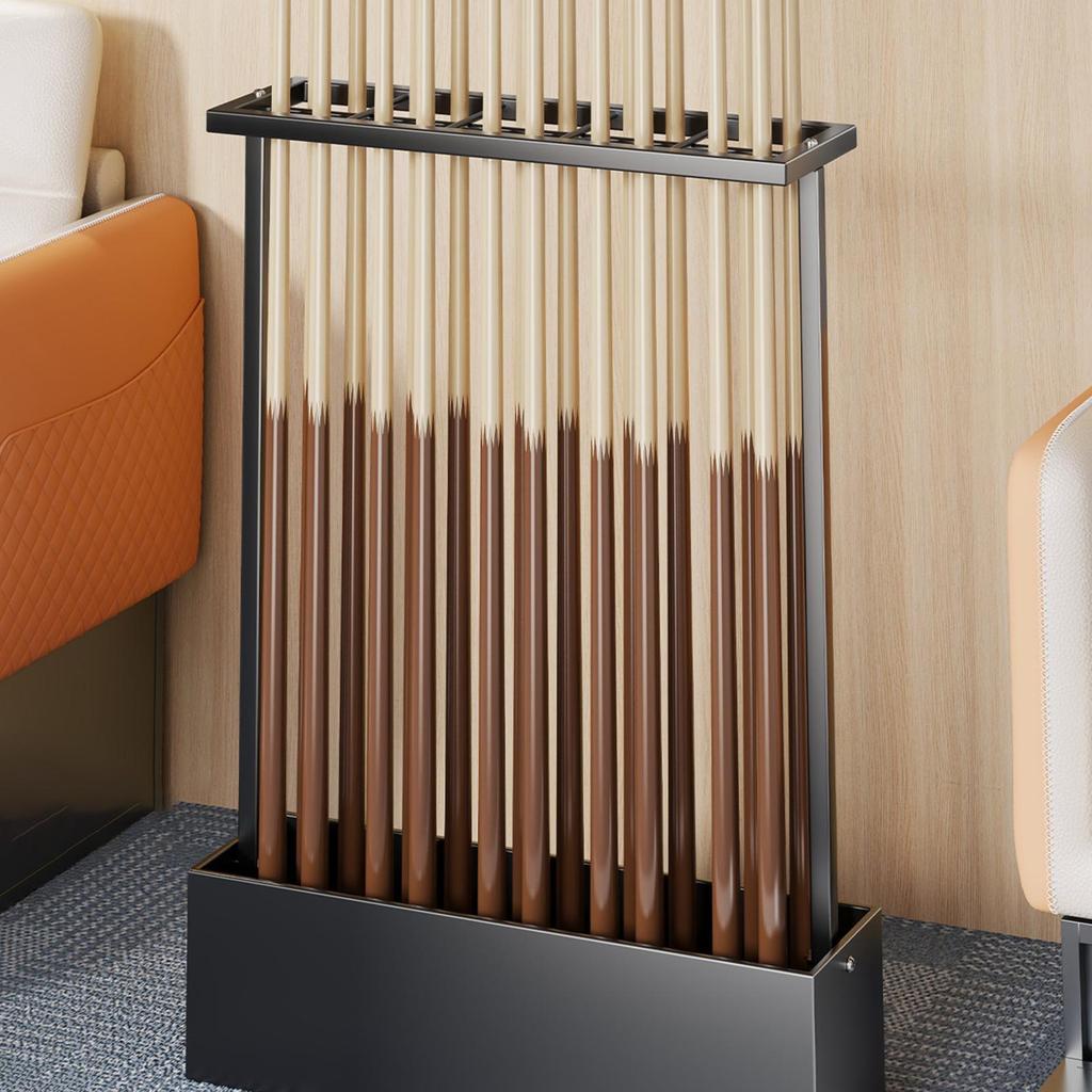 Billiard Cue Holder, Metal Stand, Freestanding Storage, Vertical Organizer,