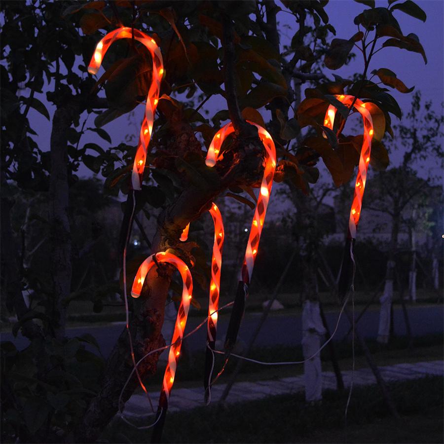 Solar Candy Cane Walkway Light Christmas Decoration