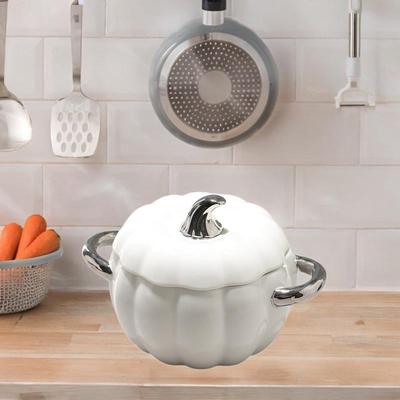 Pentola per Stufato da Cucina Decorazione per la Casa Stoviglie Ciotola per Dessert e Insalata in Ceramica con Coperchio Pentola per Zuppa per Zuppa Sala da Pranzo Festa Cucina Matrimonio