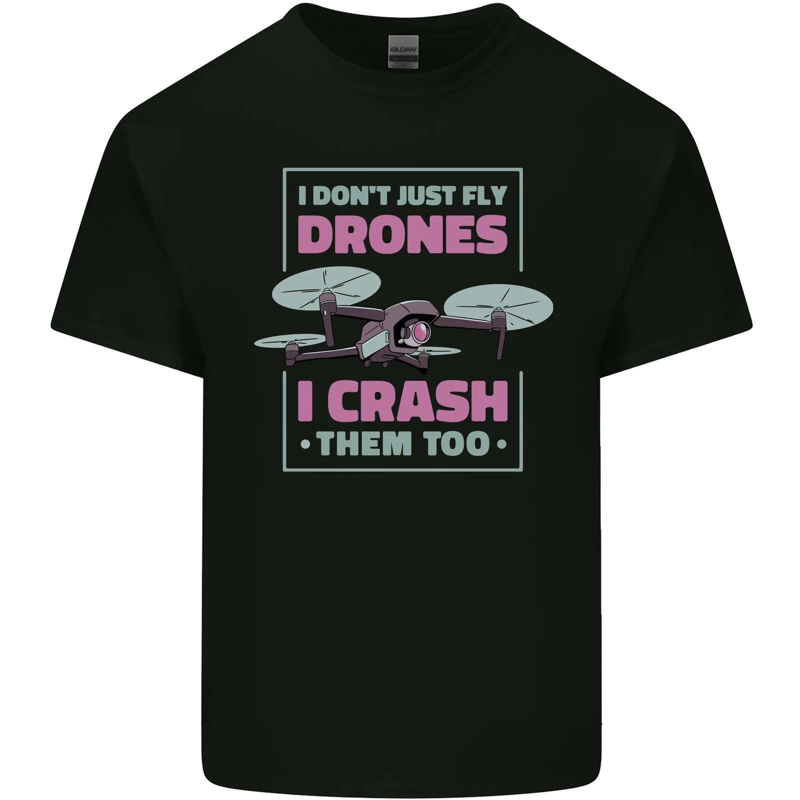 I Crash Them Too Funny Drone Pilot Kids T-Shirt Childrens XL