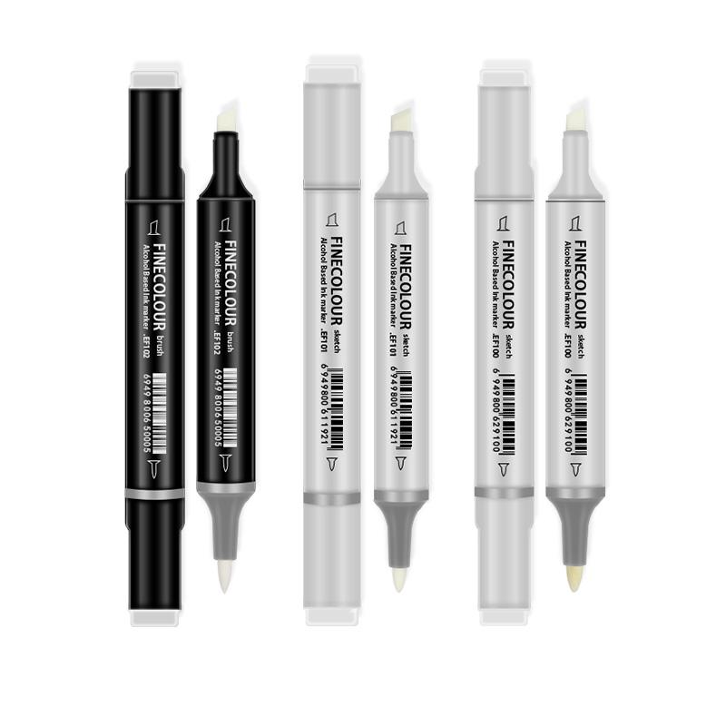 Finecolour Replacement EF100/EF101/EF102 Generation Art Marker Head Replaceable Big Oblique Nib/Small Round Nib For Marker Pen