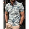 Summer Letter Printed Casual Men's Polo Shirt