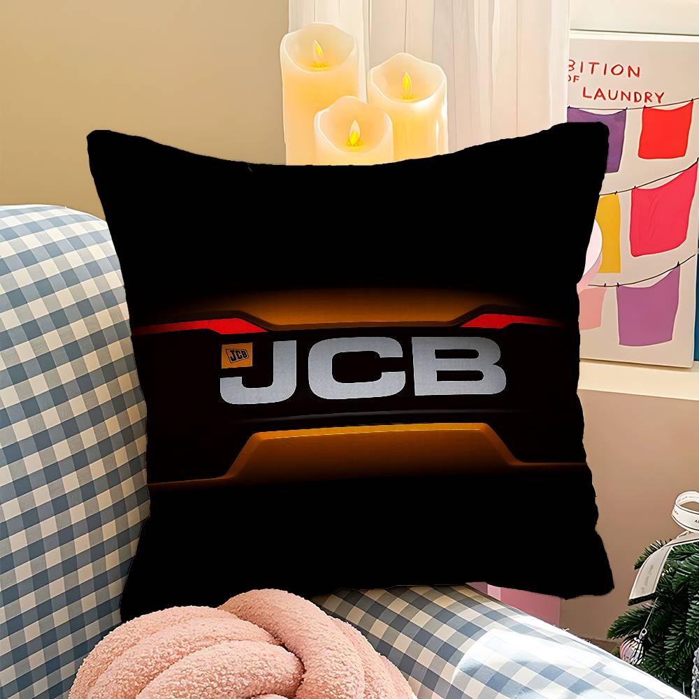 Bagger J-Jcb Logo Ahorn Design Kissenbezug Glückliche Herbsternte Dekoration Feiertagsdekoration Kissenbezug